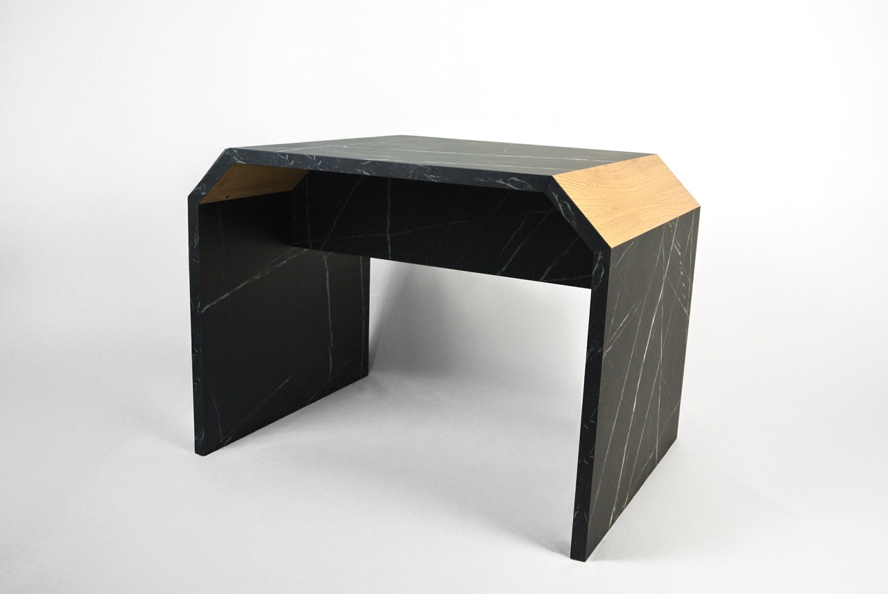 Table Ava bois upcyclé effet marbre – Image 7