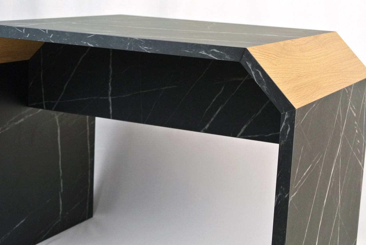 Table Ava bois upcyclé effet marbre – Image 8