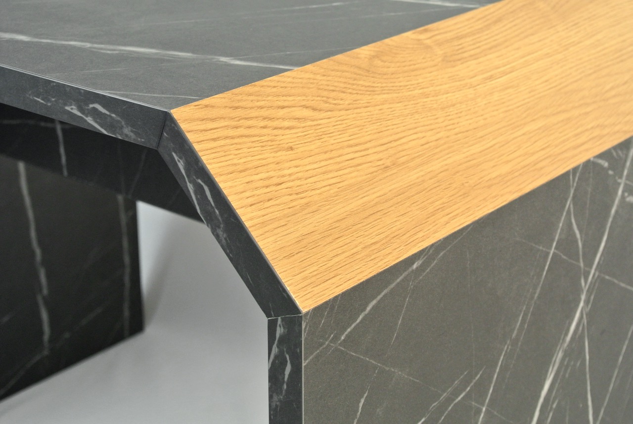 Table Ava bois upcyclé effet marbre – Image 9