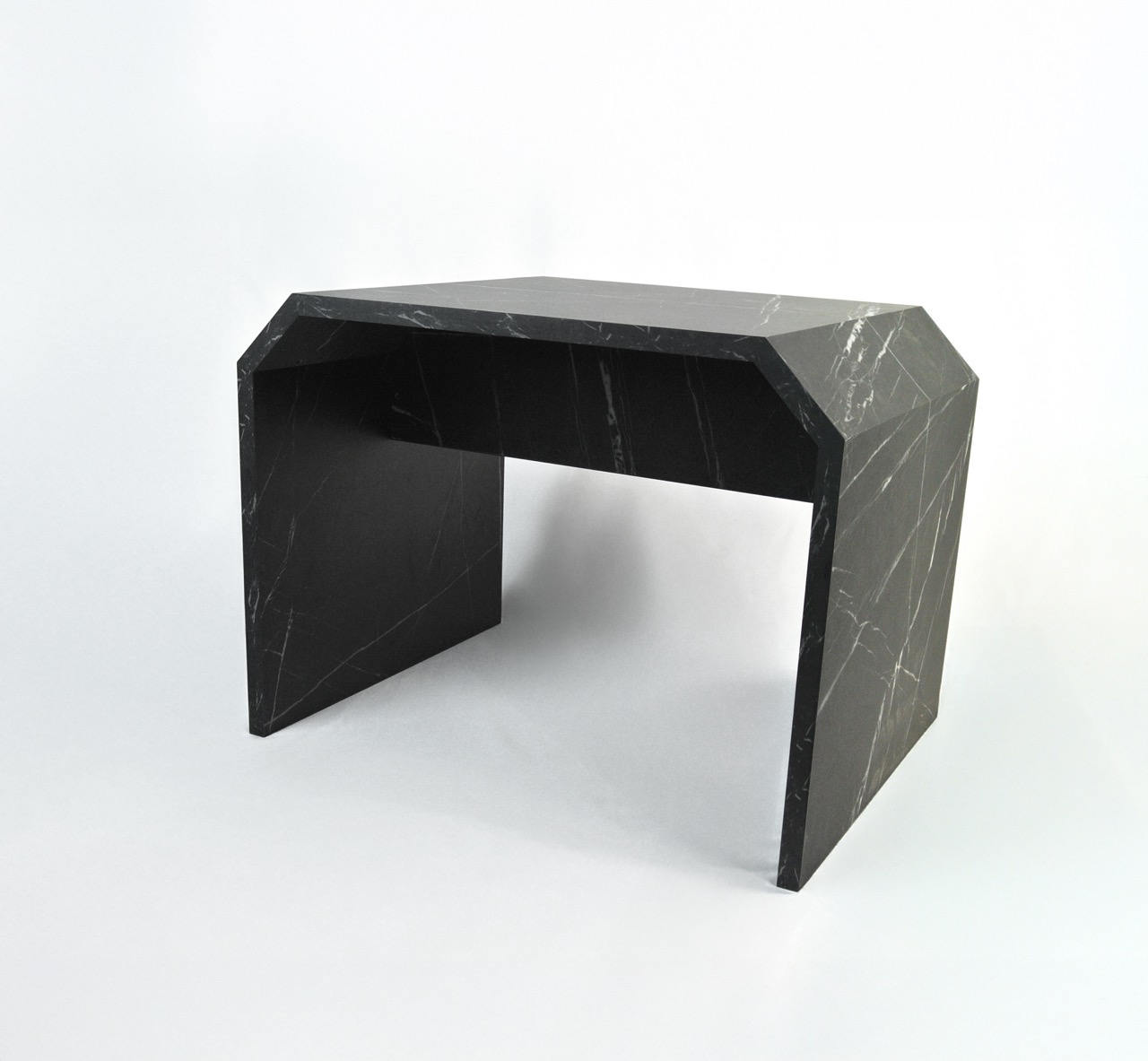 Table Ava bois upcyclé effet marbre – Image 2