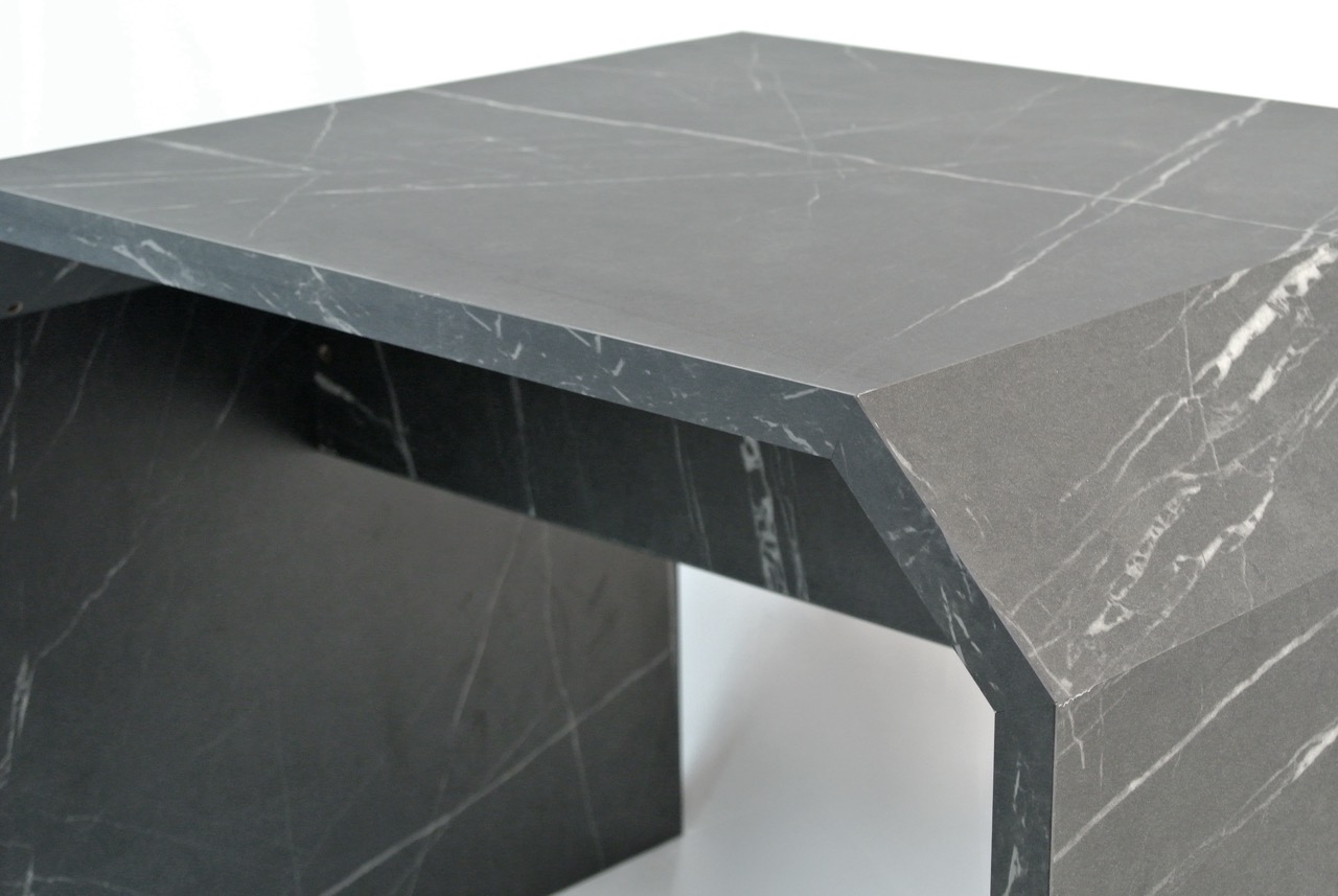 Table Ava bois upcyclé effet marbre – Image 4