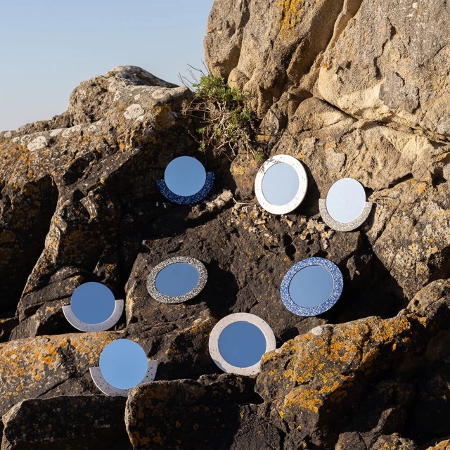 Miroir Demi-lune en coquillages revalorisés – Image 10