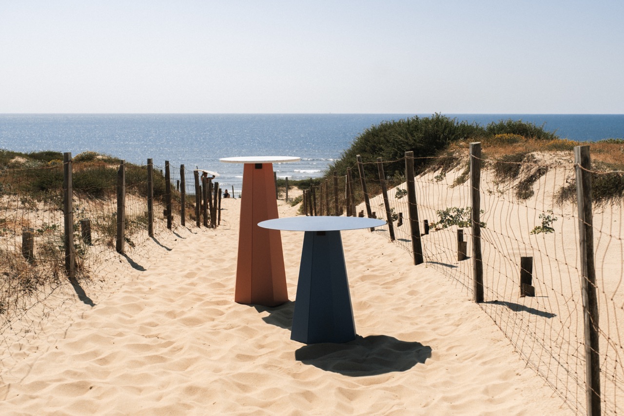 Mange-debout Itsaso en acier recyclé Ø 70 cm