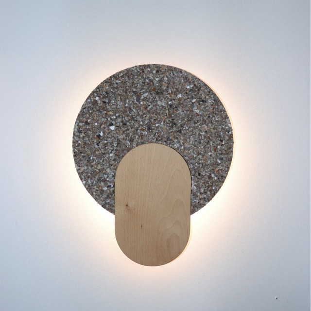 Applique murale en cuir recyclé