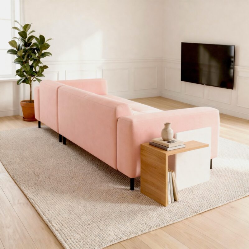 Bout de canapé/guéridon bois recyclé - Blanc