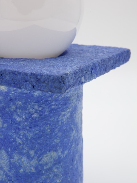 Lampe à poser carré bleu recyclée – Image 6