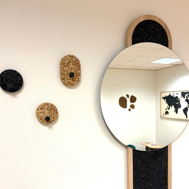 Miroir en cuir recyclé – Image 4