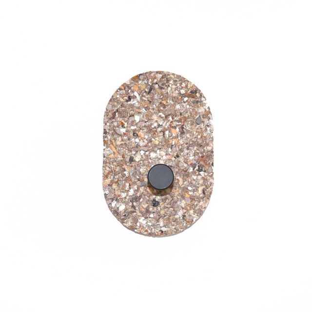 Patère ovale en cuir recyclé