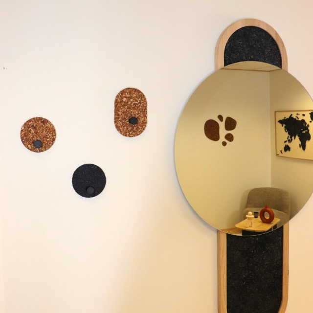 Patère ovale en cuir recyclé – Image 9