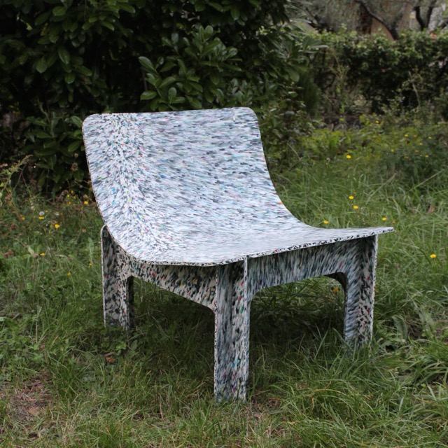 Fauteuil Moon en plastique recyclé
